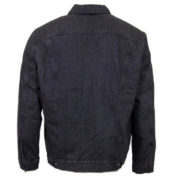 Levi's Men's Jean Jacket Classic Denim Button Up Trucker Long Sleeve CoatBlack